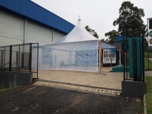 TENDA CHAPÉU DE BRUXA 10X10 TRANSPARENTE